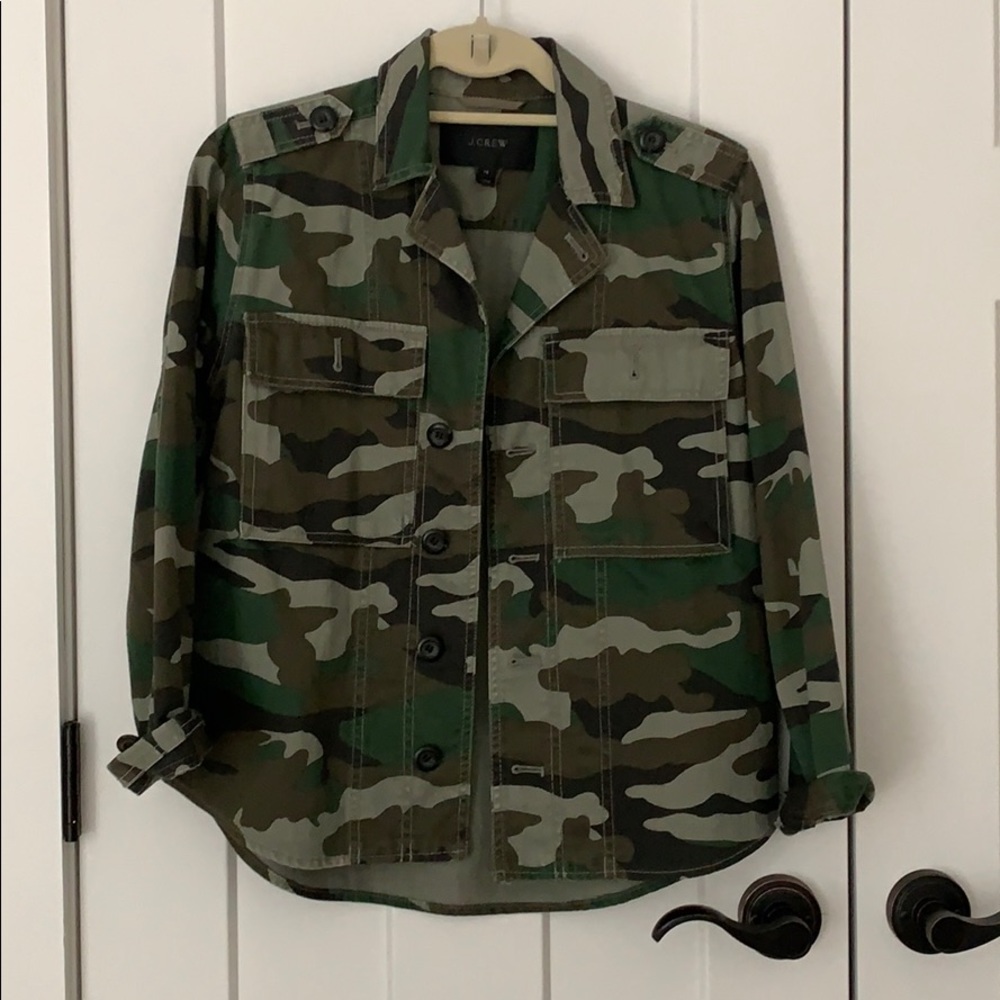 J. Crew Camouflage Utility Short Jacket